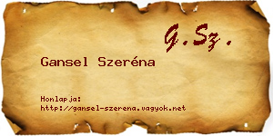 Gansel Szeréna névjegykártya